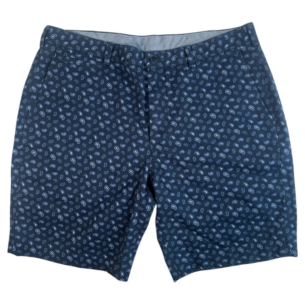 rooks Brothers Men’s 9" Bermuda Shorts – Navy Blue Paisley, Size 36 (NWOT)